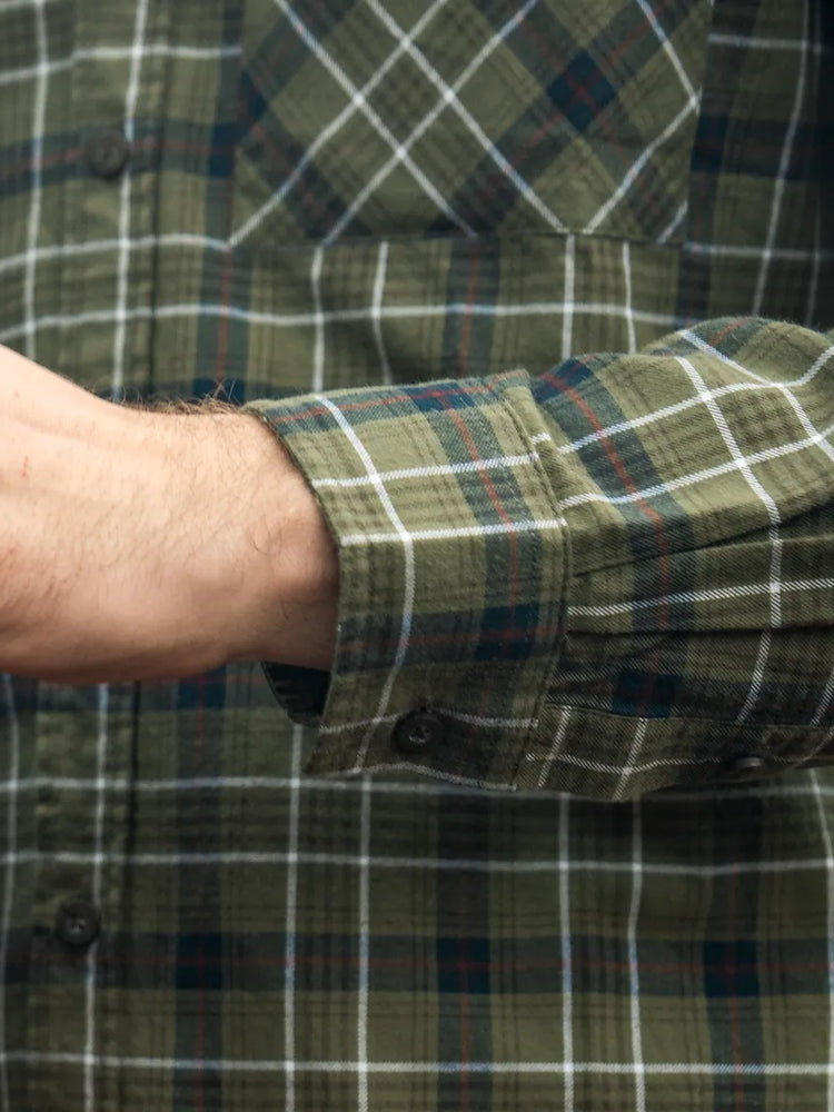 seeland glen flannel shirt mens grape leaf dark navy check gallery image 3