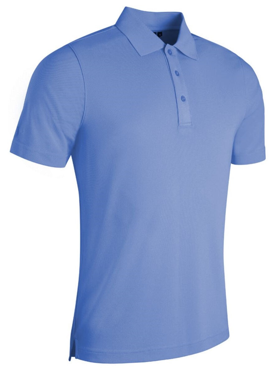 GLENMUIR Men's Deacon Performance Piqué Golf Polo Shirt – Light Blue