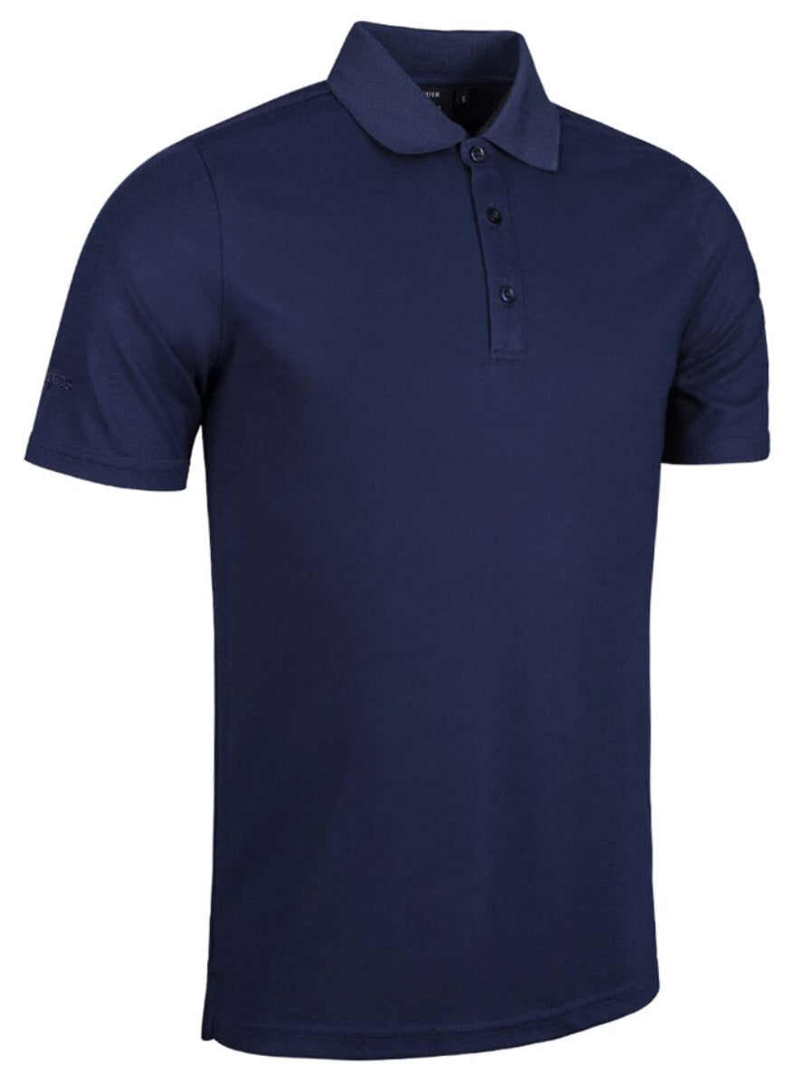 GLENMUIR Men's Deacon Performance Piqué Golf Polo Shirt – Navy