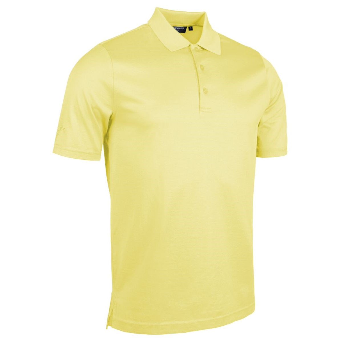 GLENMUIR Tarth Mercerised Cotton Polo Shirt - Mens - Light Yellow Glenmuir
