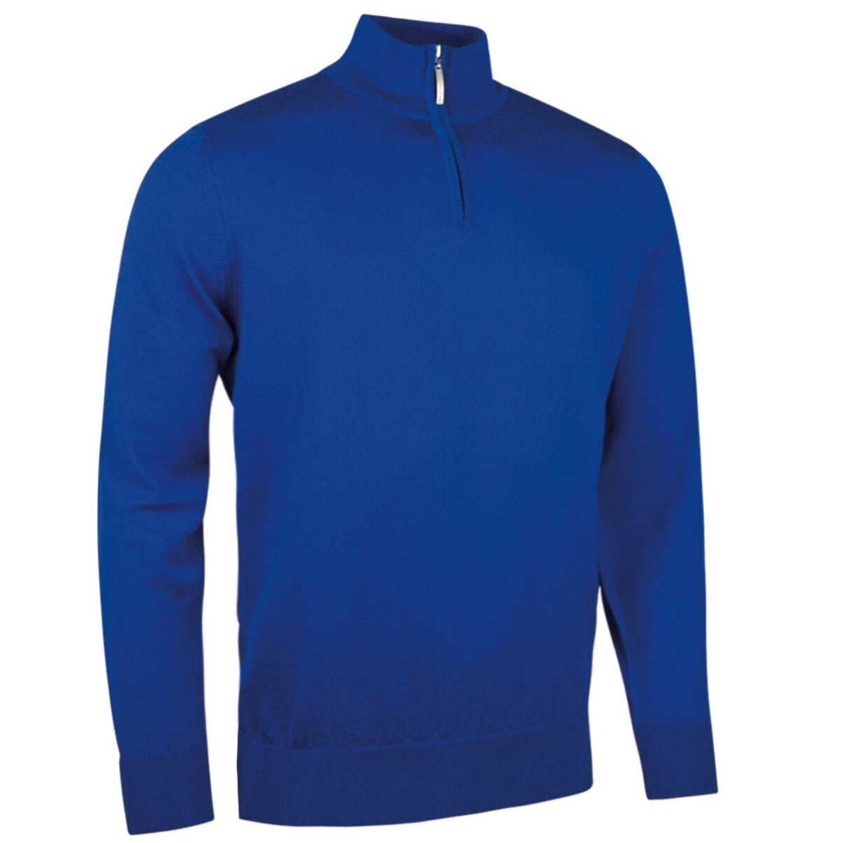 GLENMUIR Jasper Quarter Zip Merino Wool Sweater - Mens - Ascot Blue Glenmuir