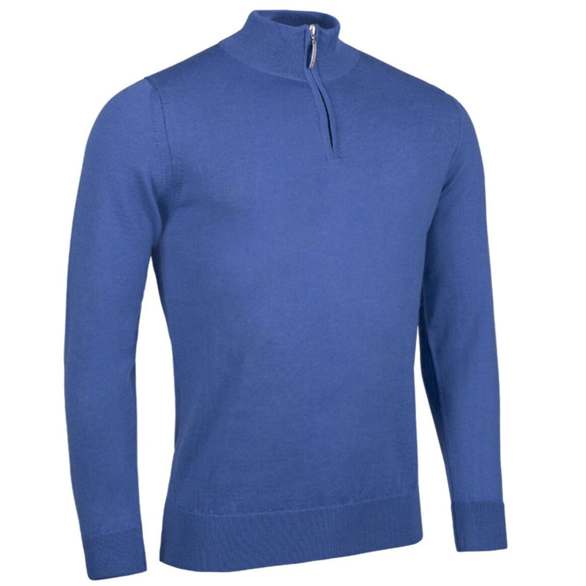 GLENMUIR Jasper Quarter Zip Merino Wool Sweater - Mens - Tahiti Marl Glenmuir