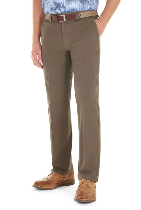 GURTEEN Trousers - Longford Autumn Stretch Cotton Chinos – Acorn Gurteen