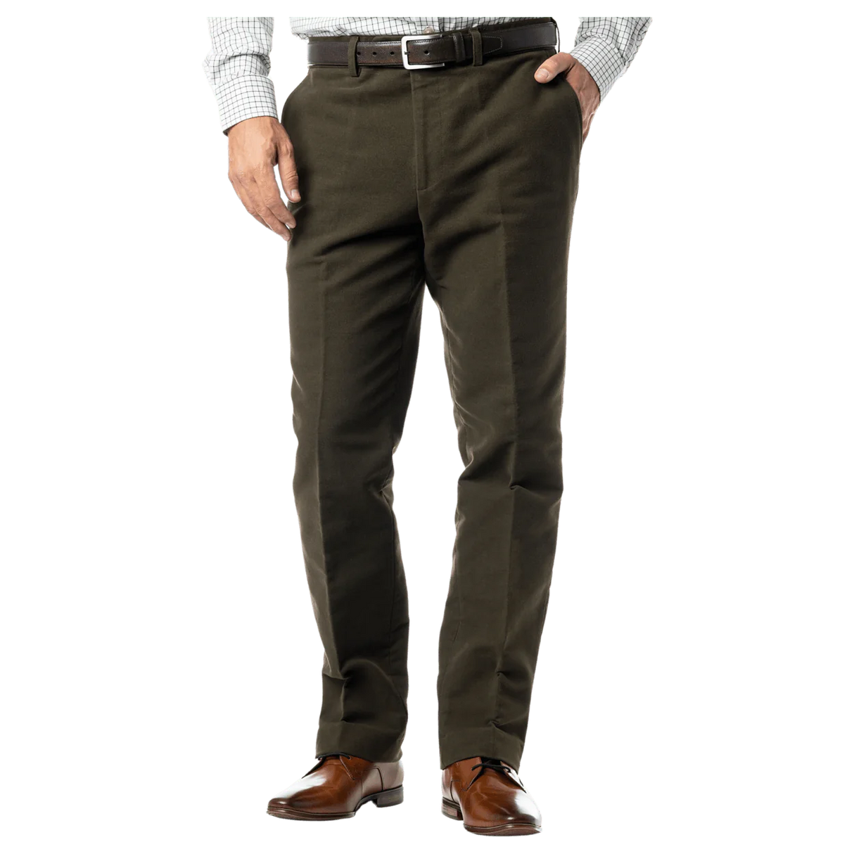 GURTEEN Epsom Moleskin Trousers - Olive Gurteen