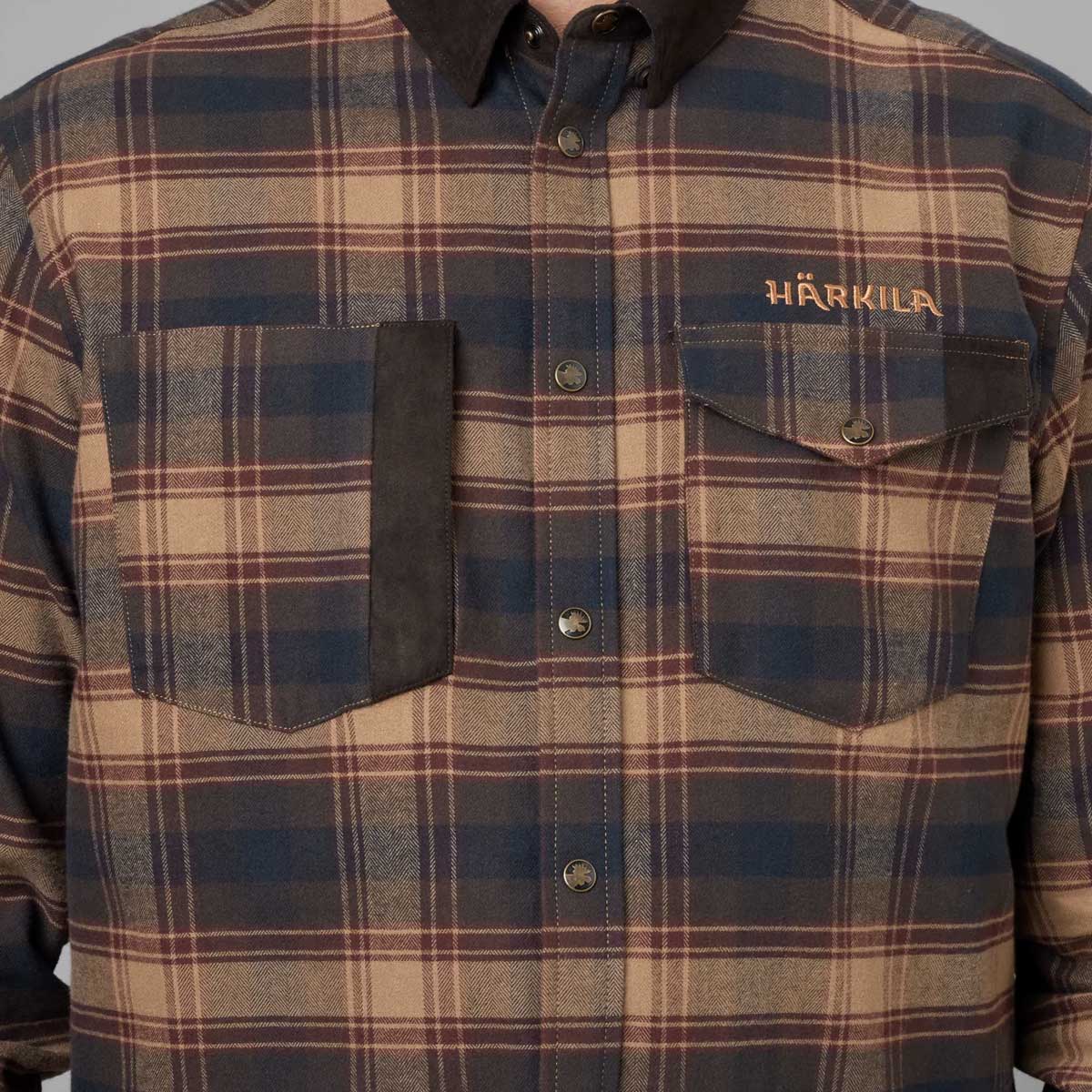 HARKILA Aivak Soft Brushed Shirt - Mens - Burgundy