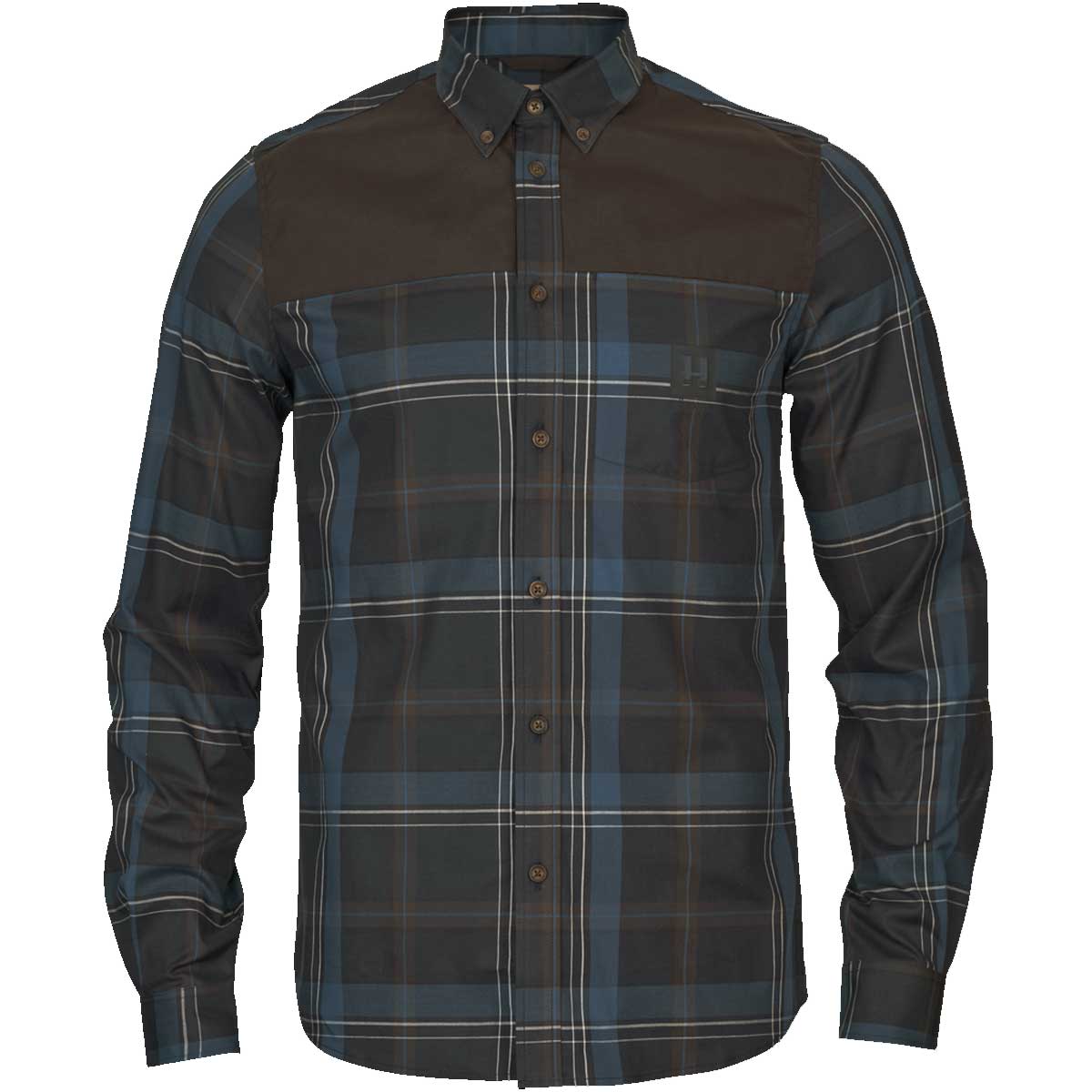 HARKILA Anker Shirt - Mens - Dark Navy Check