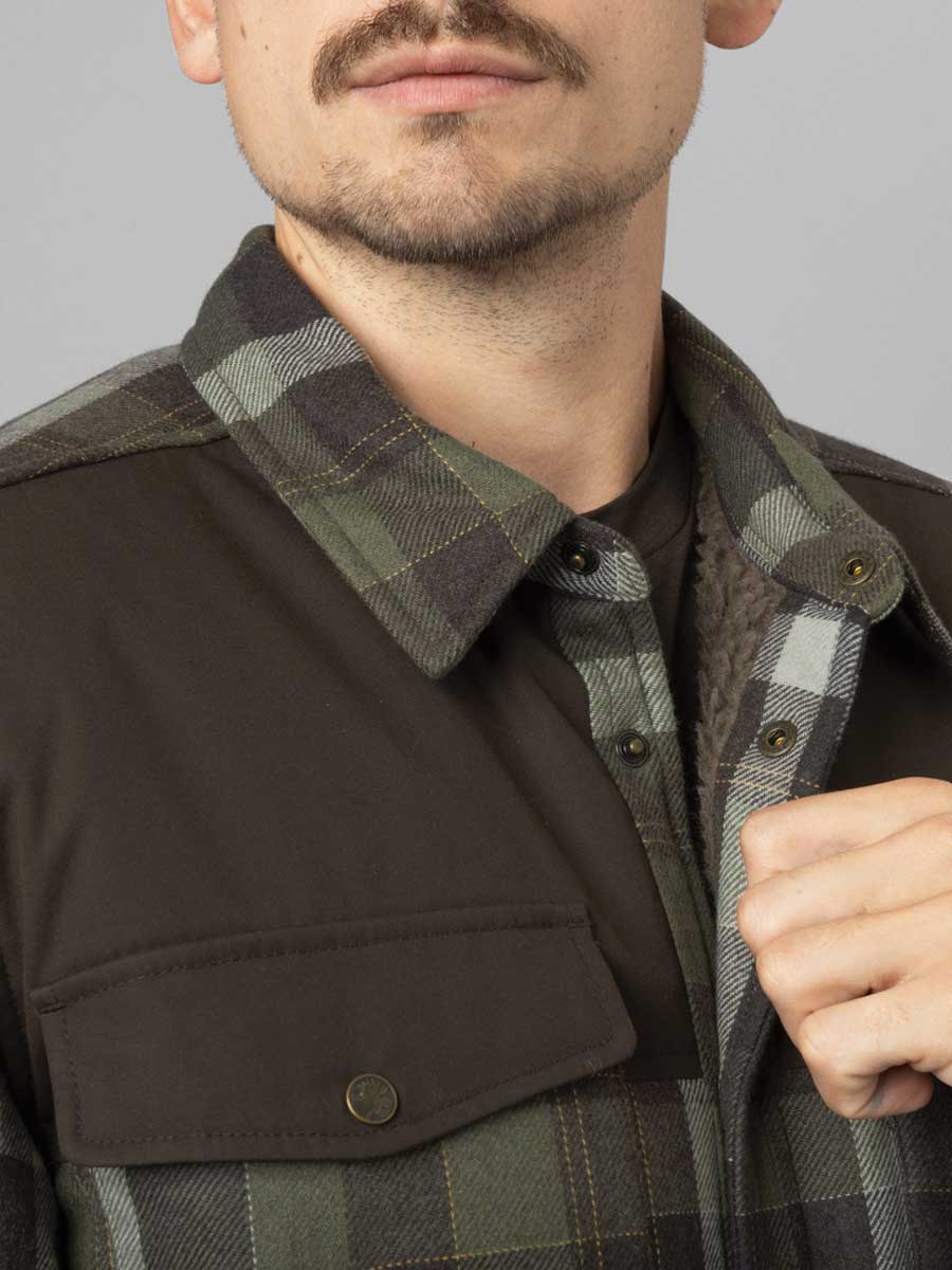 HARKILA Asmund Insulated Wool Shirt Jacket - Mens - Willow Green/Phantom Harkila