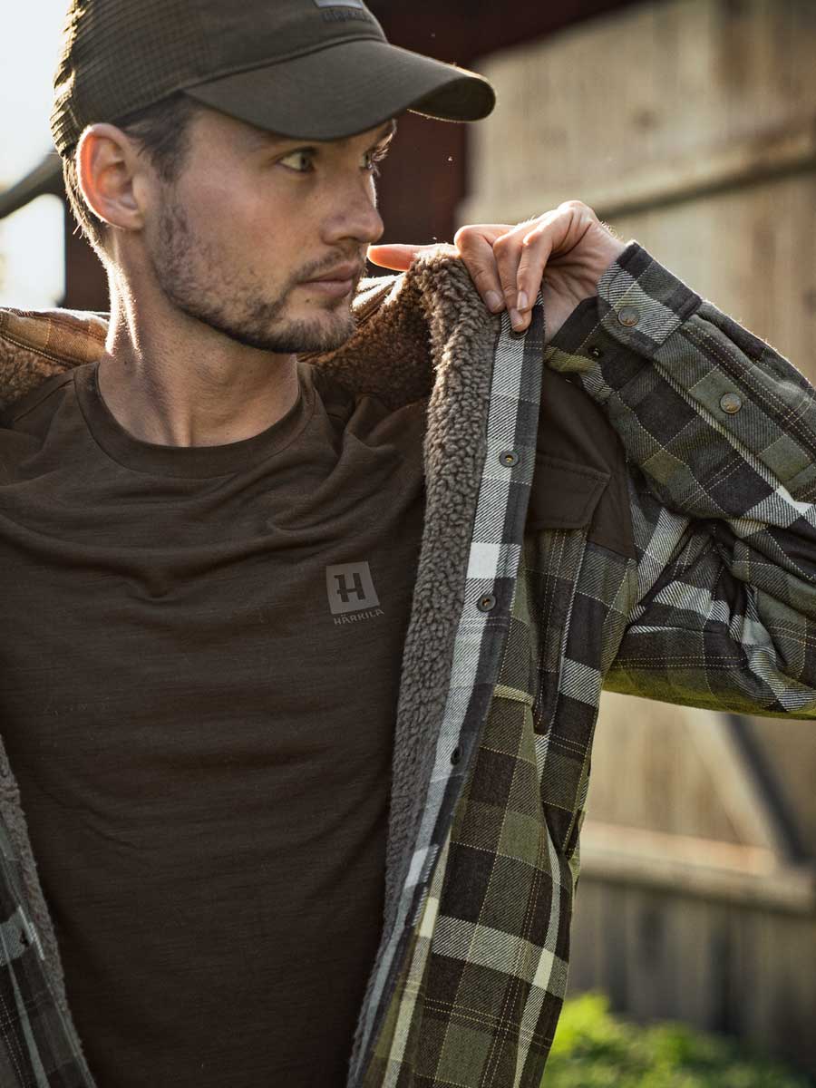 HARKILA Asmund Insulated Wool Shirt Jacket - Mens - Willow Green/Phantom Harkila