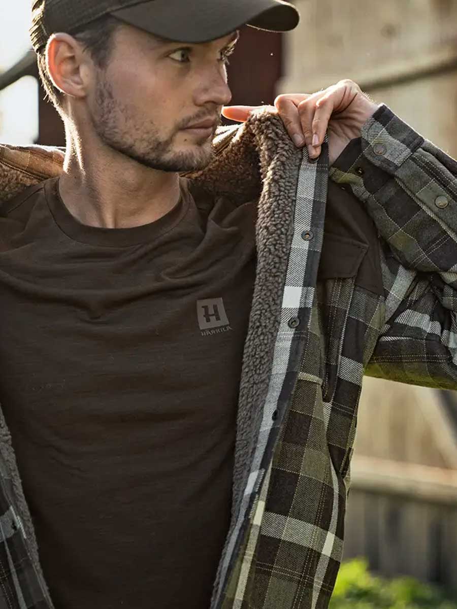 HARKILA Base All Season Short Sleeve T-Shirt - Mens - Shadow Brown