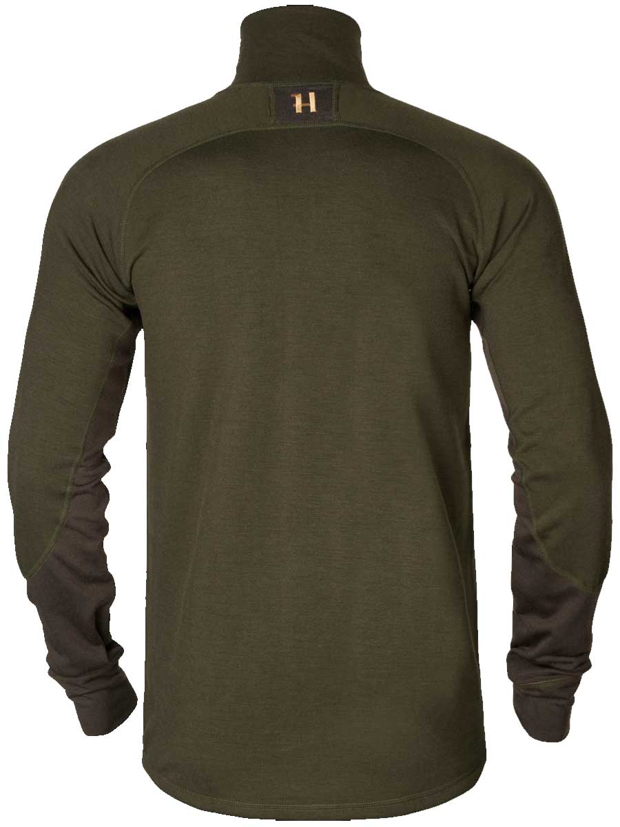 HARKILA Base Warm Half Zip Neck - Mens - Willow Green / Shadow Brown