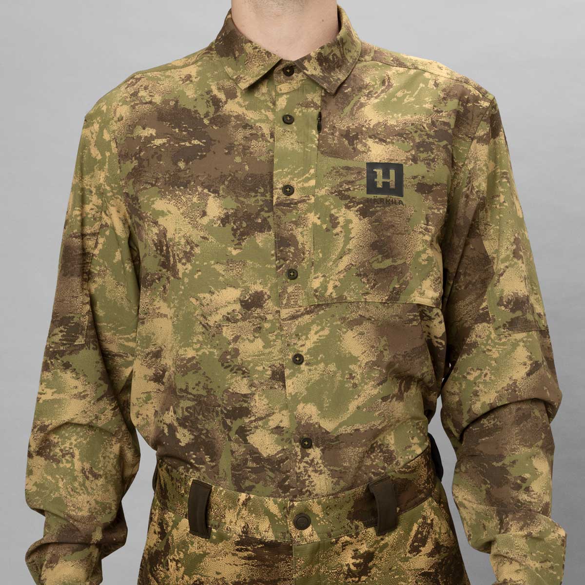 HARKILA Deer Stalker Camo Long Sleeve Shirt - Mens - AXIS MSP Forest Green