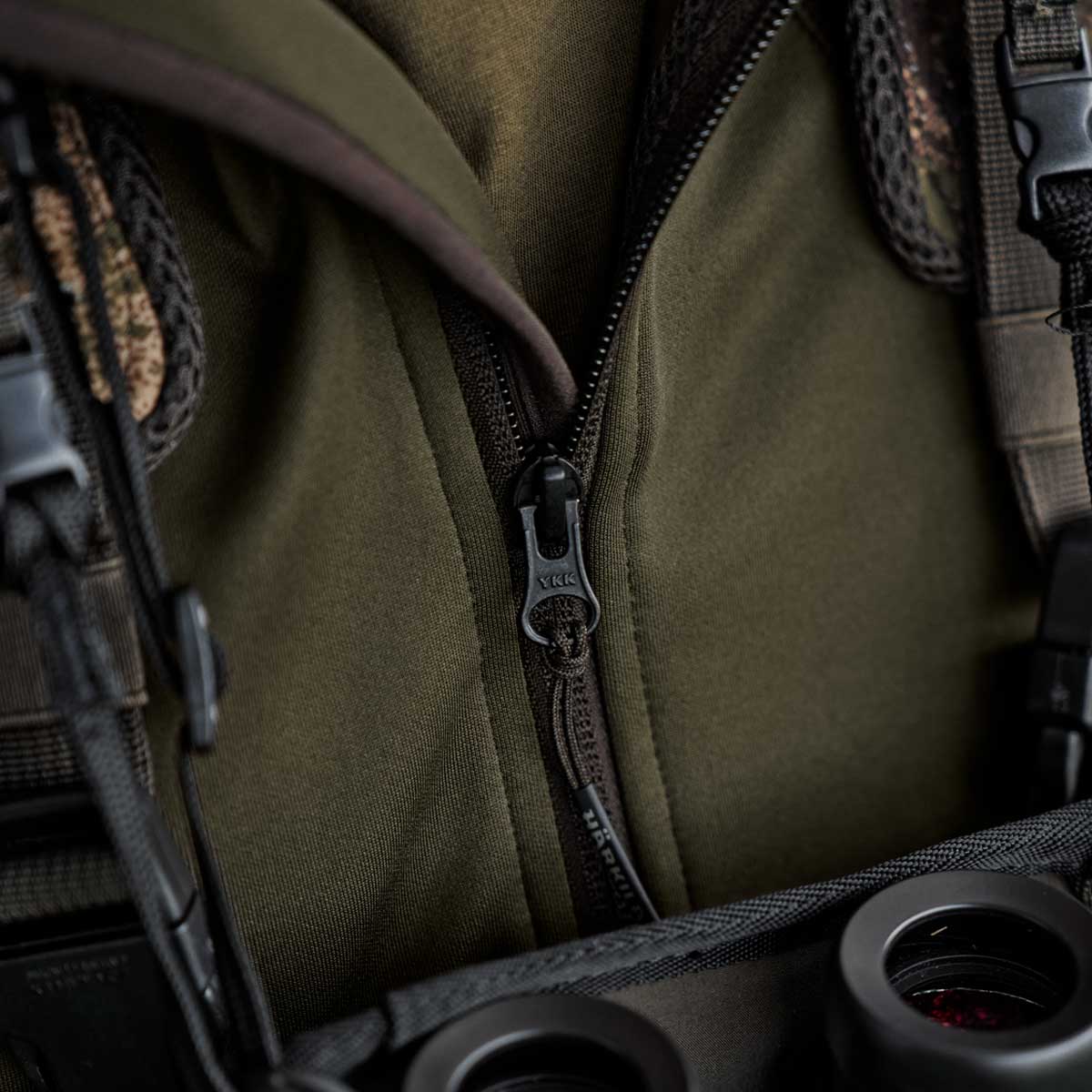 HARKILA Deer Stalker Full-zip Fleece Hoodie - Mens - Willow Green