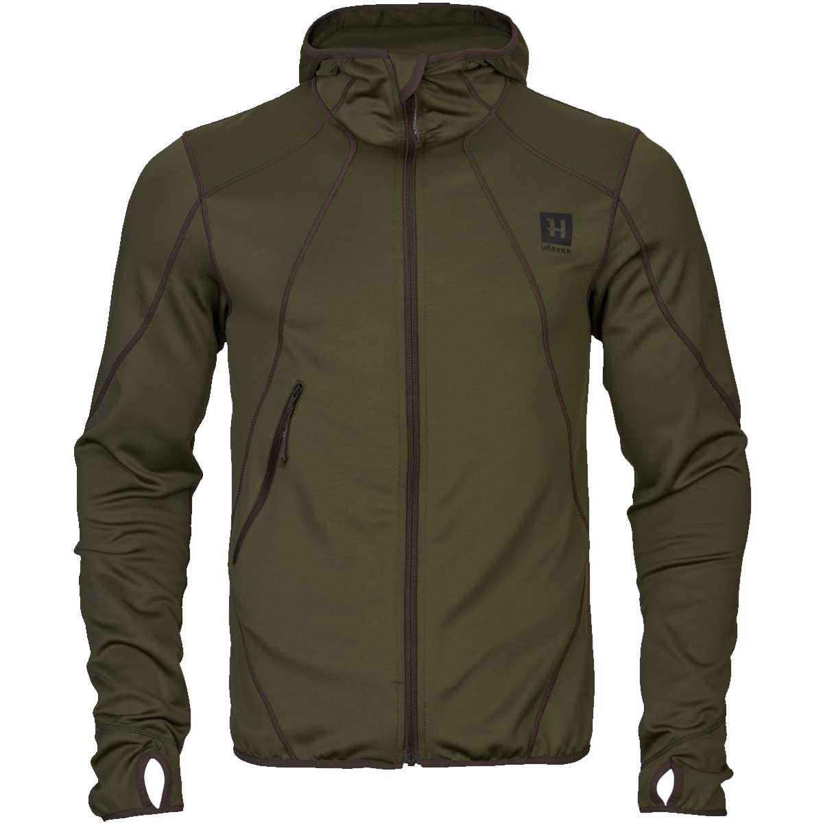 HARKILA Deer Stalker Full-zip Fleece Hoodie - Mens - Willow Green