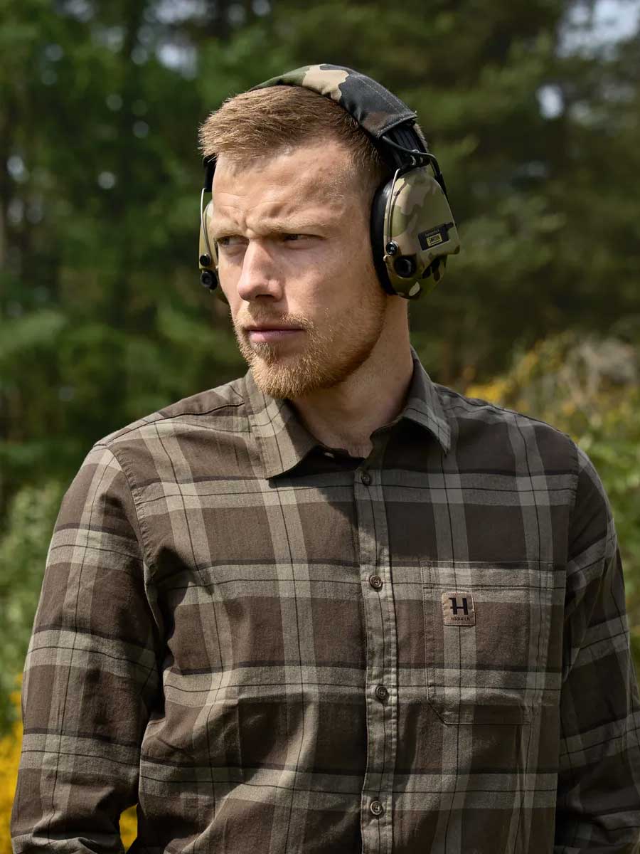 HARKILA Fjell Long Sleeved Shirt - Mens - Green Check