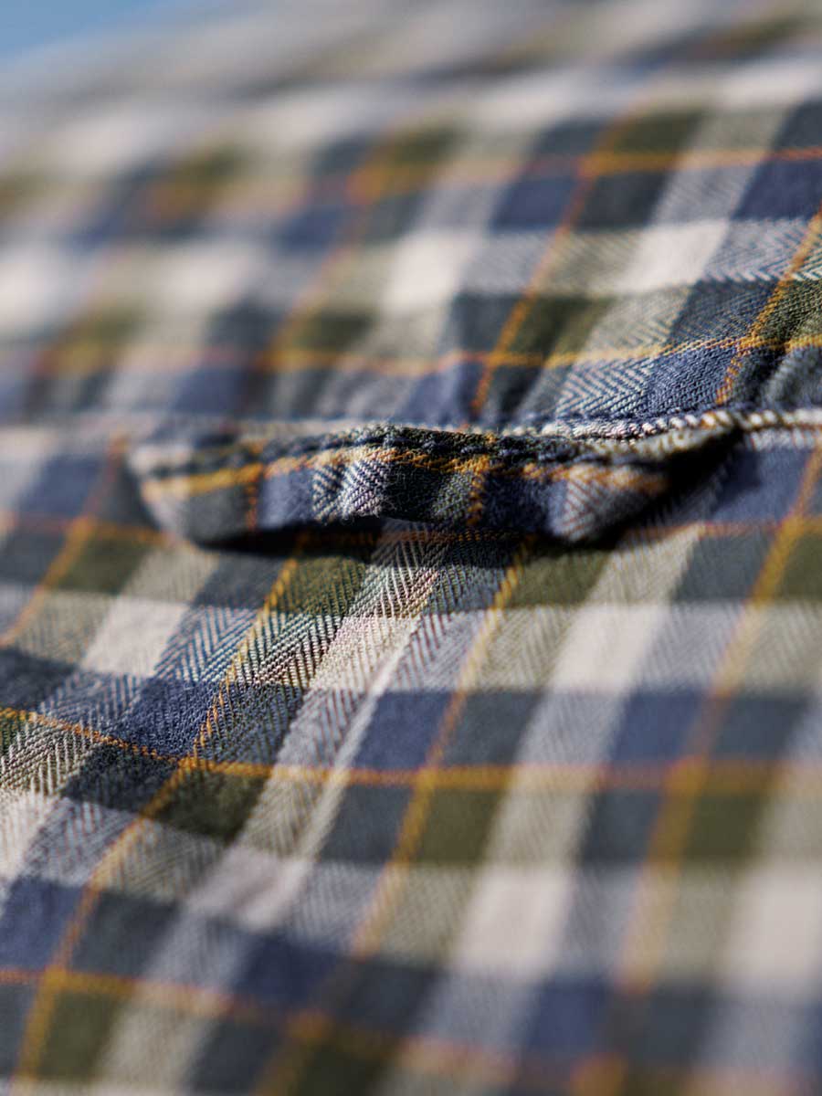 HARKILA Fjell Short Sleeve Shirt - Mens - Naval Blue Check