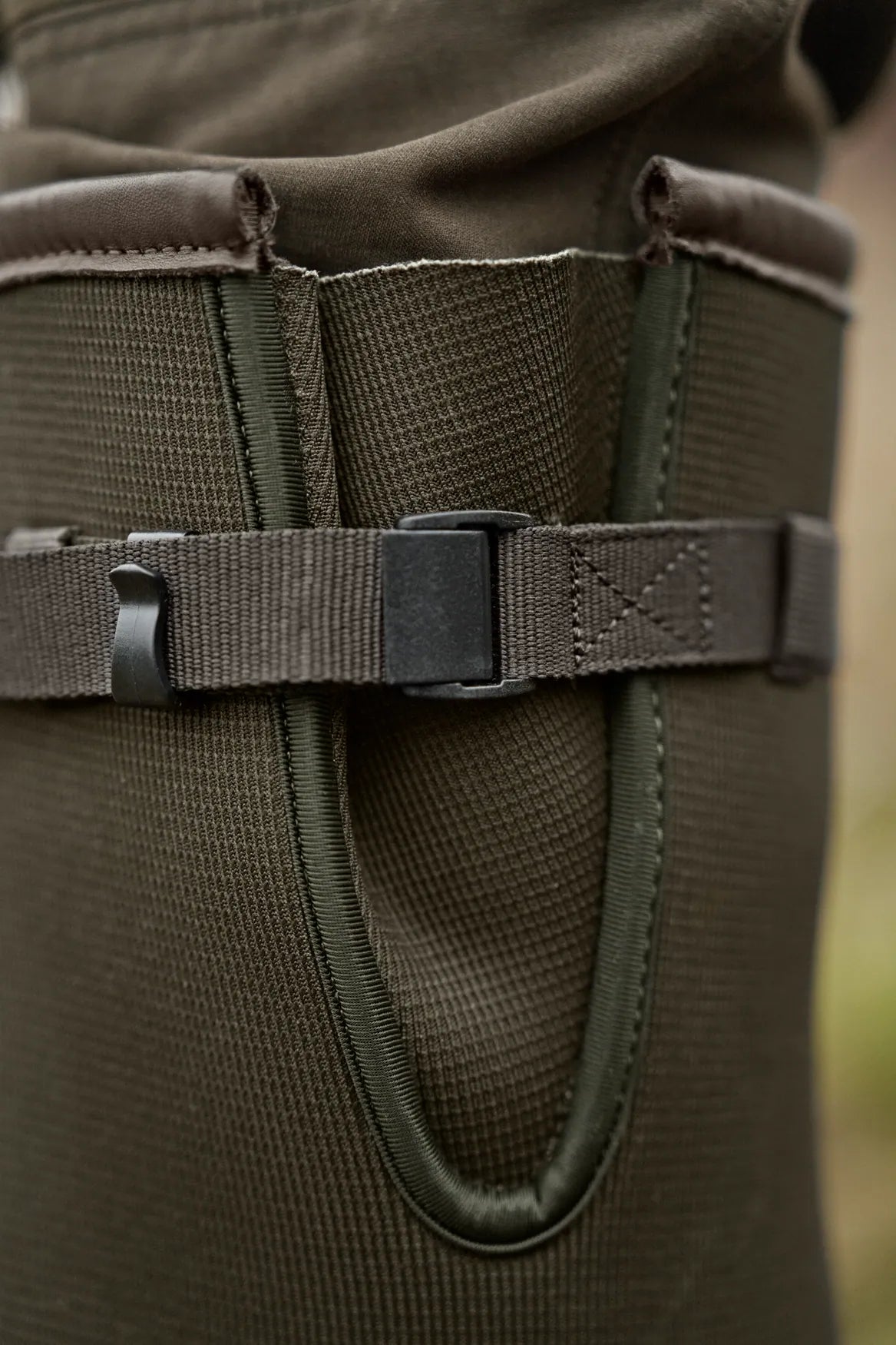 HARKILA Forester Textile & Rubber Wellington Boots - Willow Green / Deep Brown