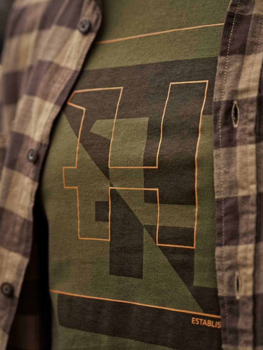 HARKILA H-Logo T-shirt - Mens - Dark Olive