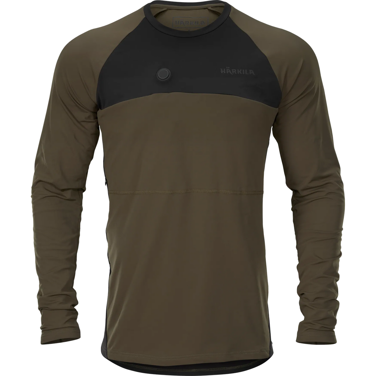 HARKILA Heat USB-C L/S T-Shirt - Mens - Willow Green & Black