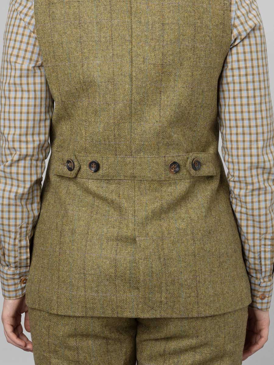 HARKILA Jura Tweed Shooting Waistcoat - Womens - Olive