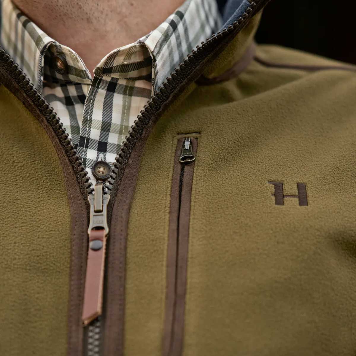 HARKILA Kamko Estate WSP Reversible Waistcoat - Mens - Dark Olive / Sea Blue