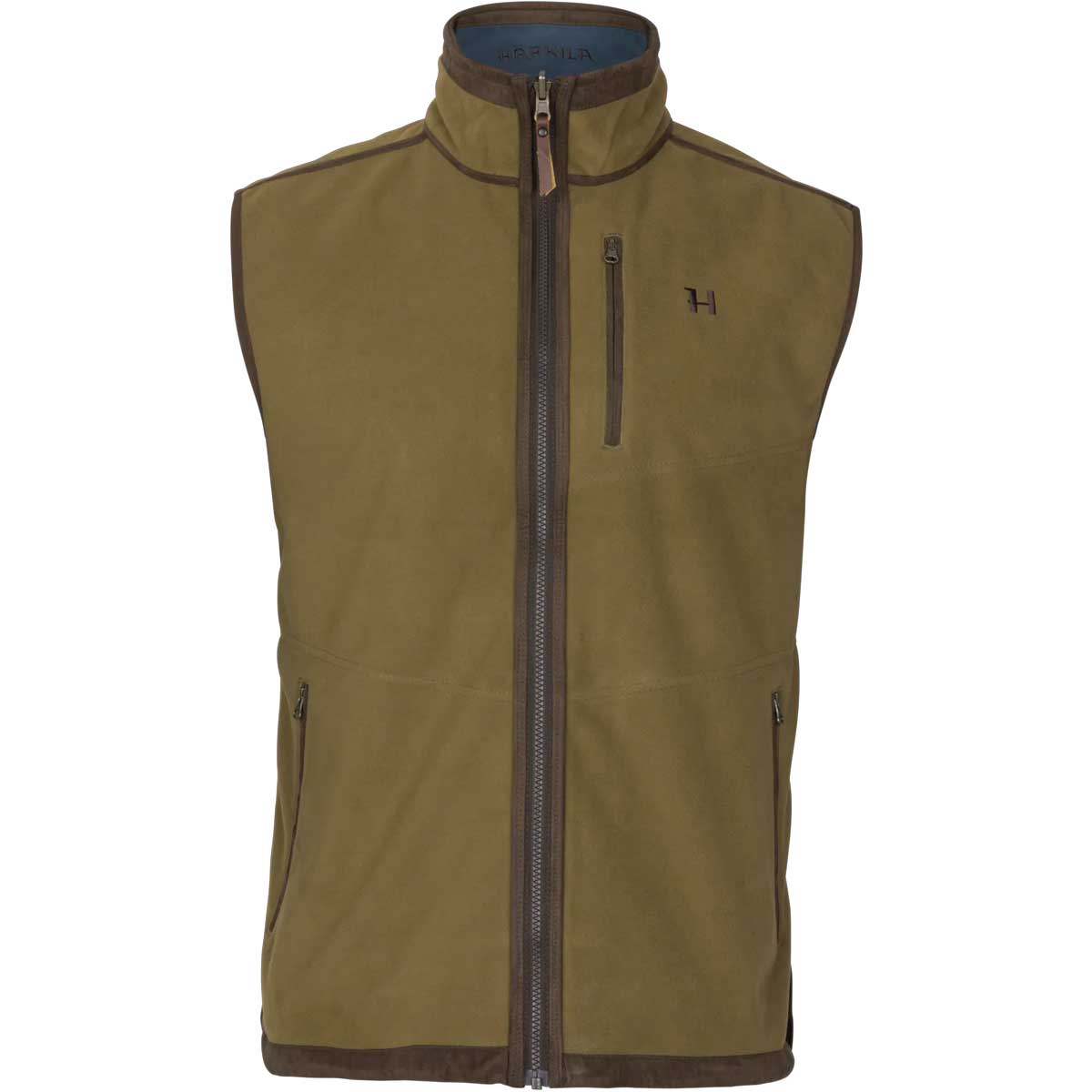 HARKILA Kamko Estate WSP Reversible Waistcoat - Mens - Dark Olive / Sea Blue