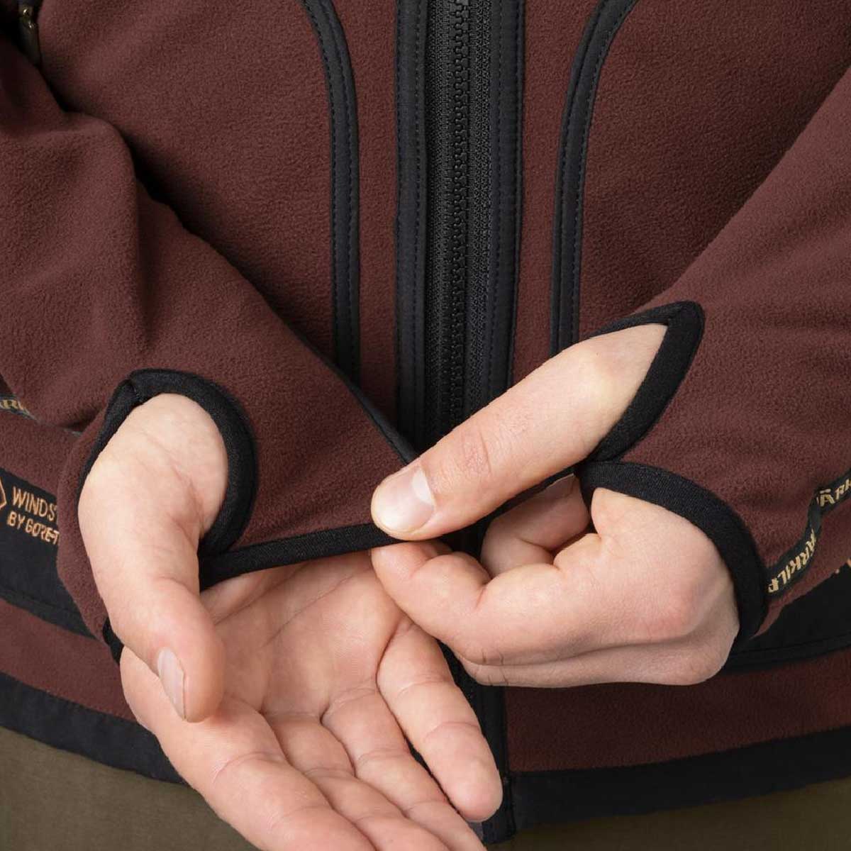 HARKILA Kamko Fleece - Mens Reversible Windstopper - Green/Bordeaux