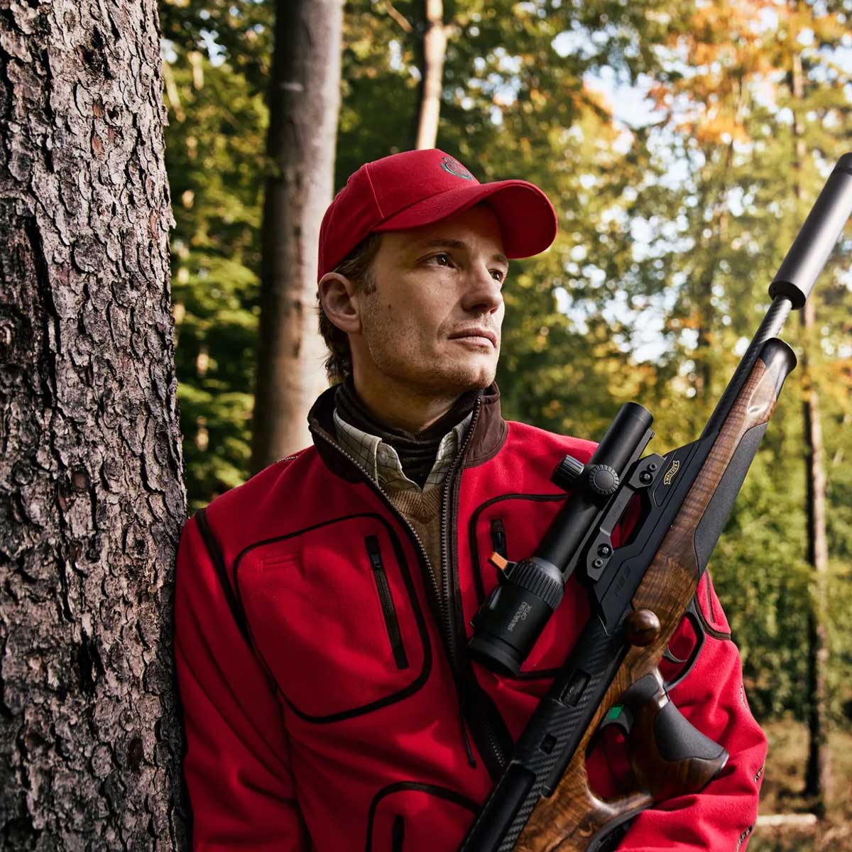 HARKILA Kamko Regal Fleece Jacket - Mens Reversible Windstopper - Red / Brown