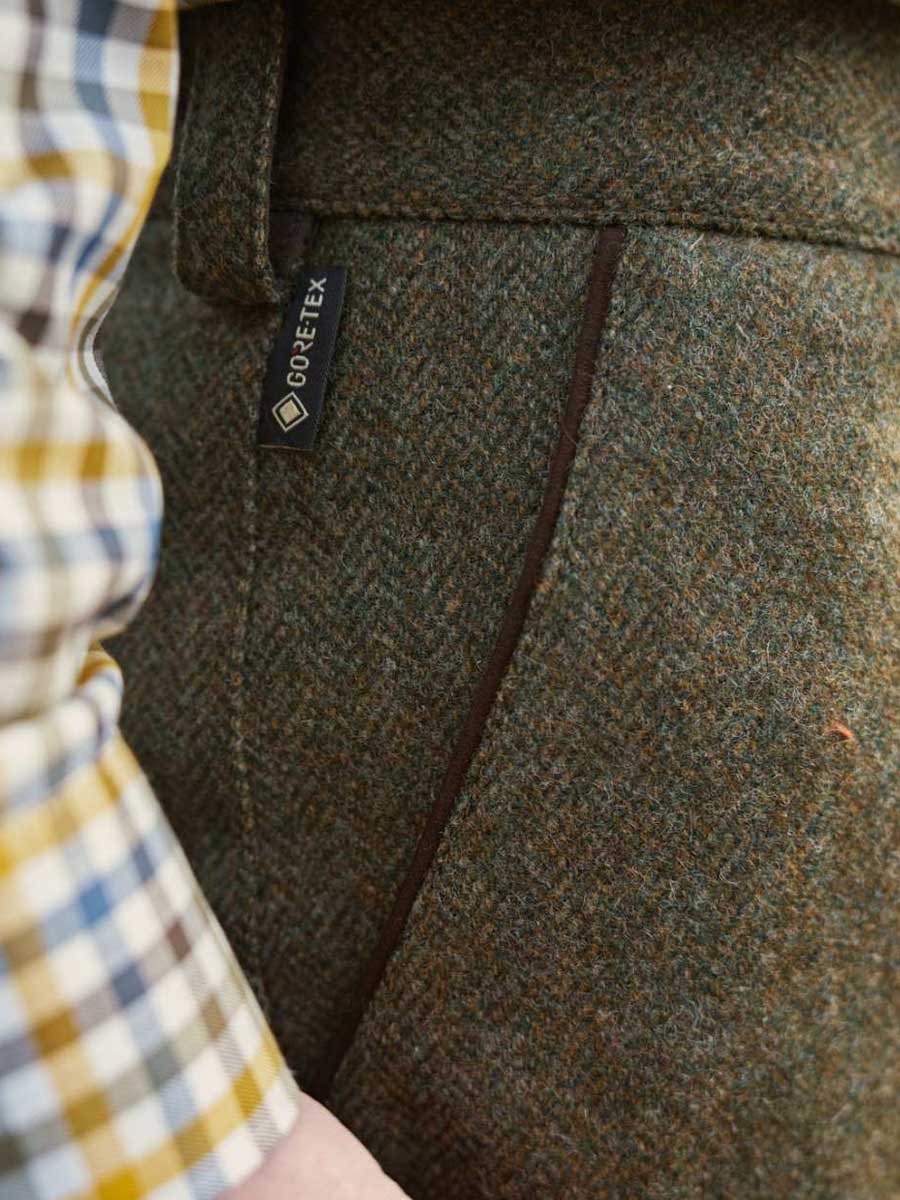 HARKILA Kenmore GTX Tweed Breeks - Mens - Forest Green Herringbone