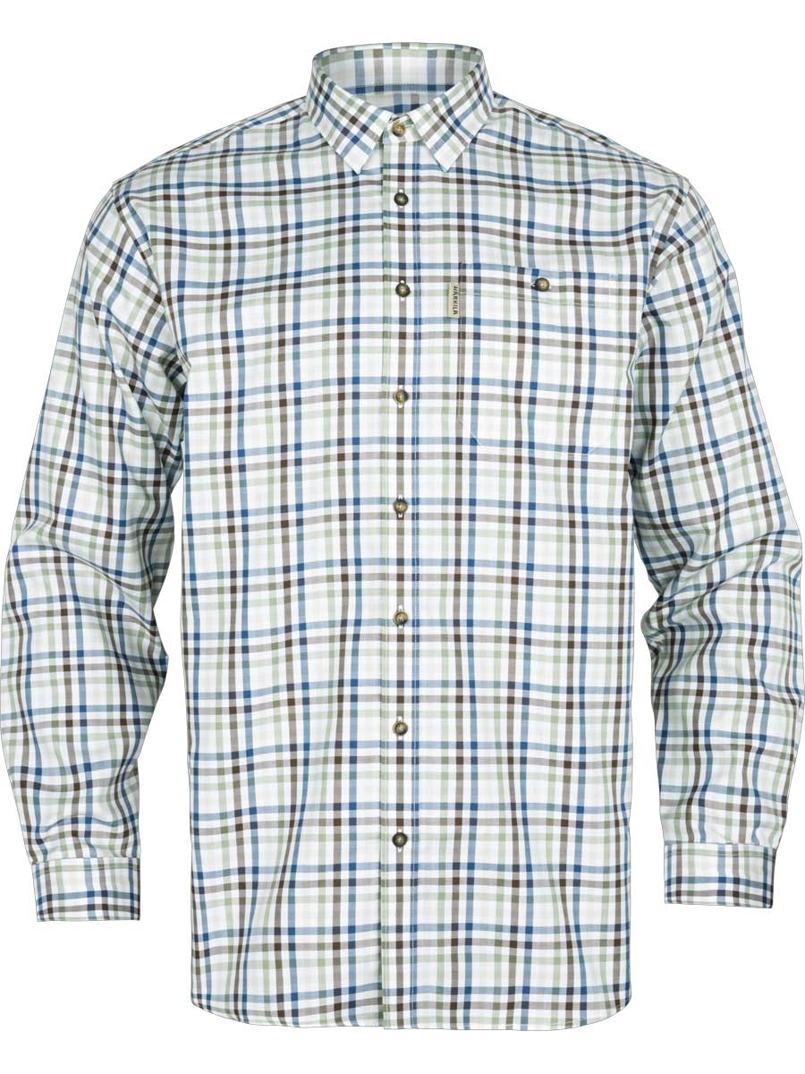 HARKILA Milford Shirt - Mens Fine Twill Cotton - Sea Blue