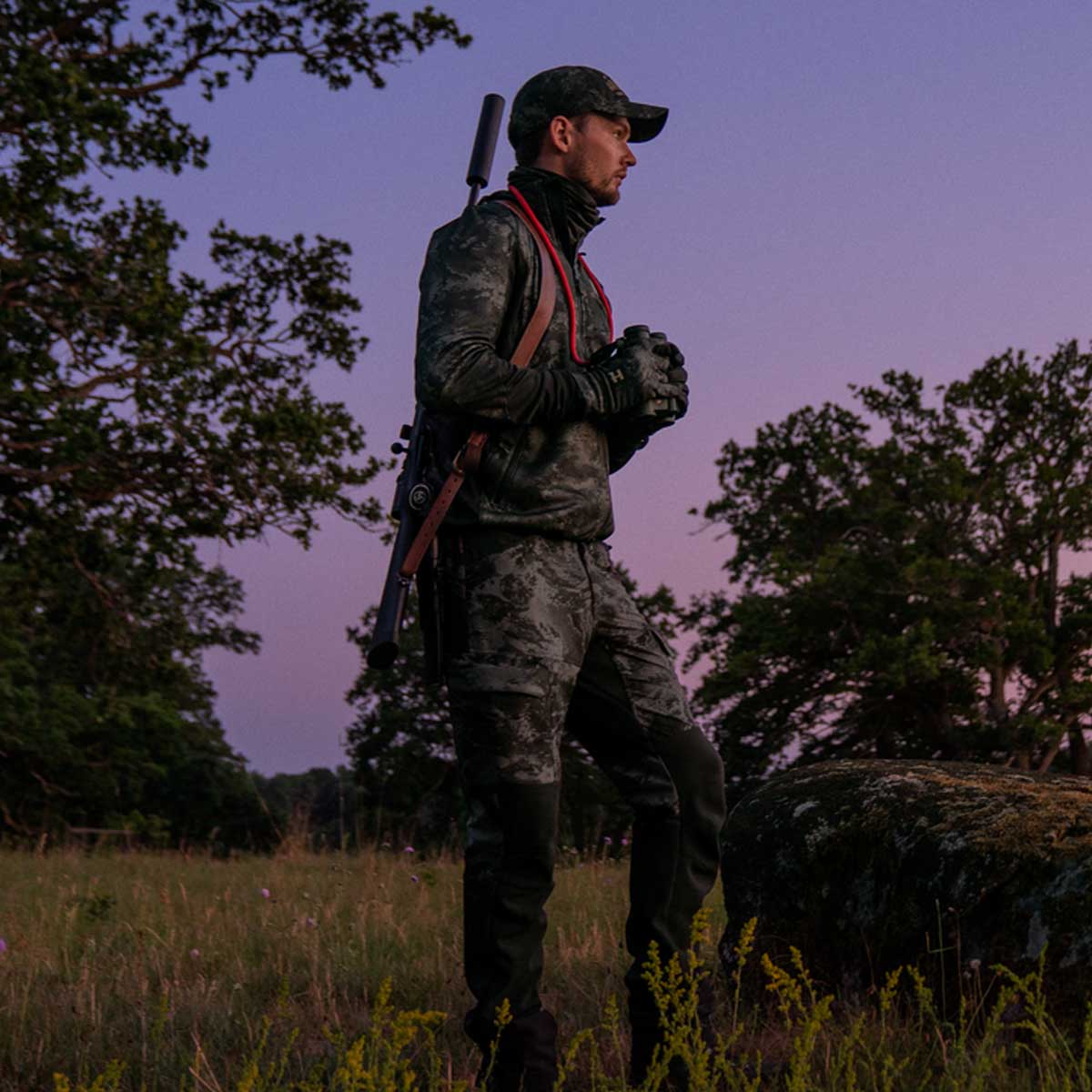 HARKILA NOCTYX Camo Fleece Jacket - Mens - AXIS MSP Black