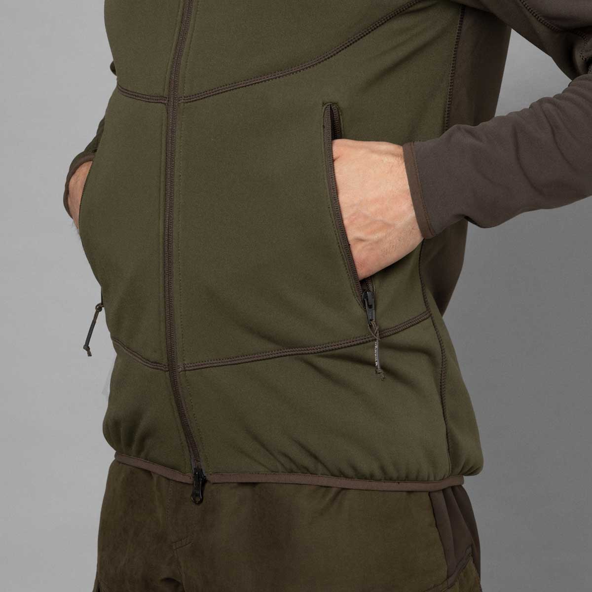 HARKILA Olaf Fleece Jacket - Mens -Willow Green / Shadow Grey