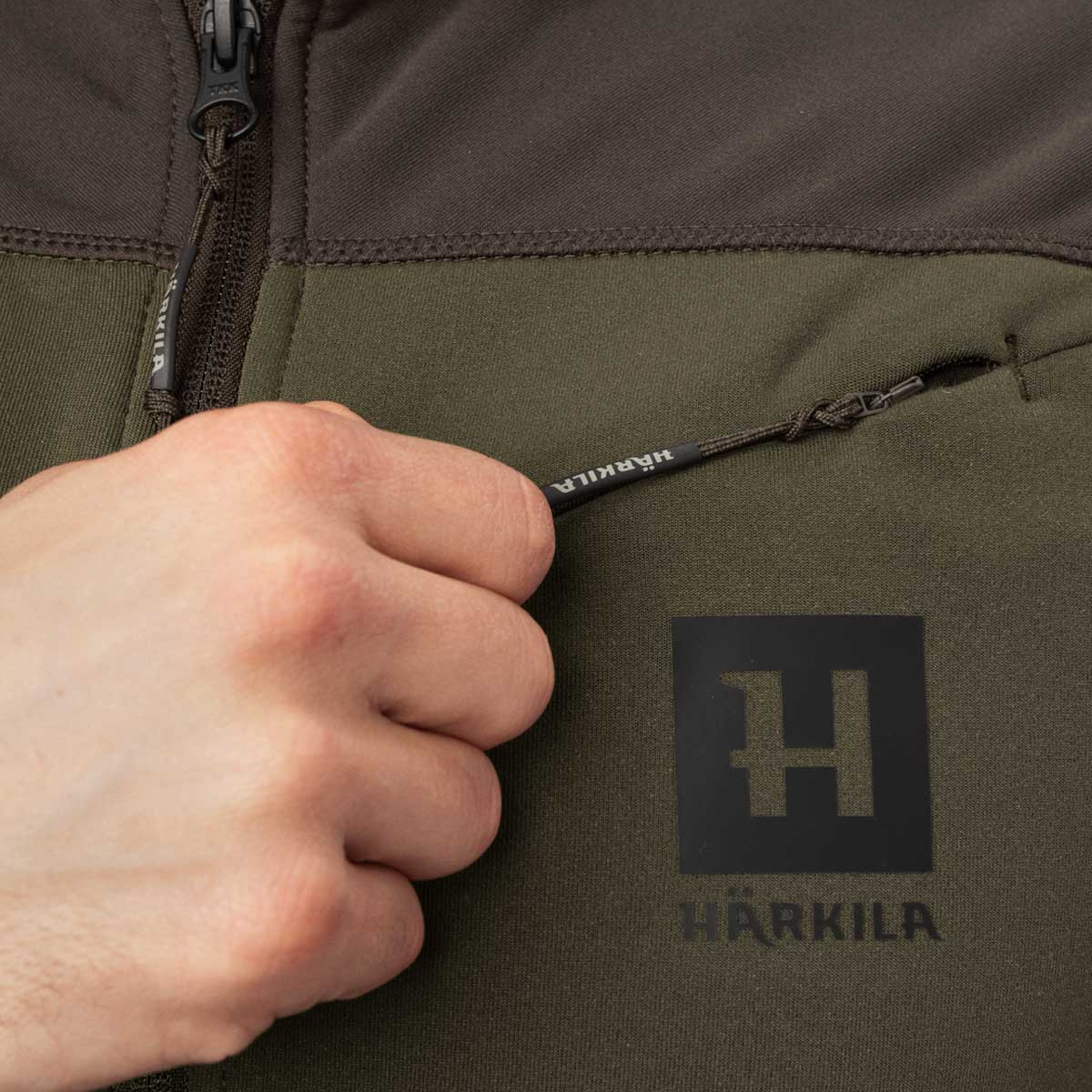 HARKILA Olaf Fleece Jacket - Mens -Willow Green / Shadow Grey