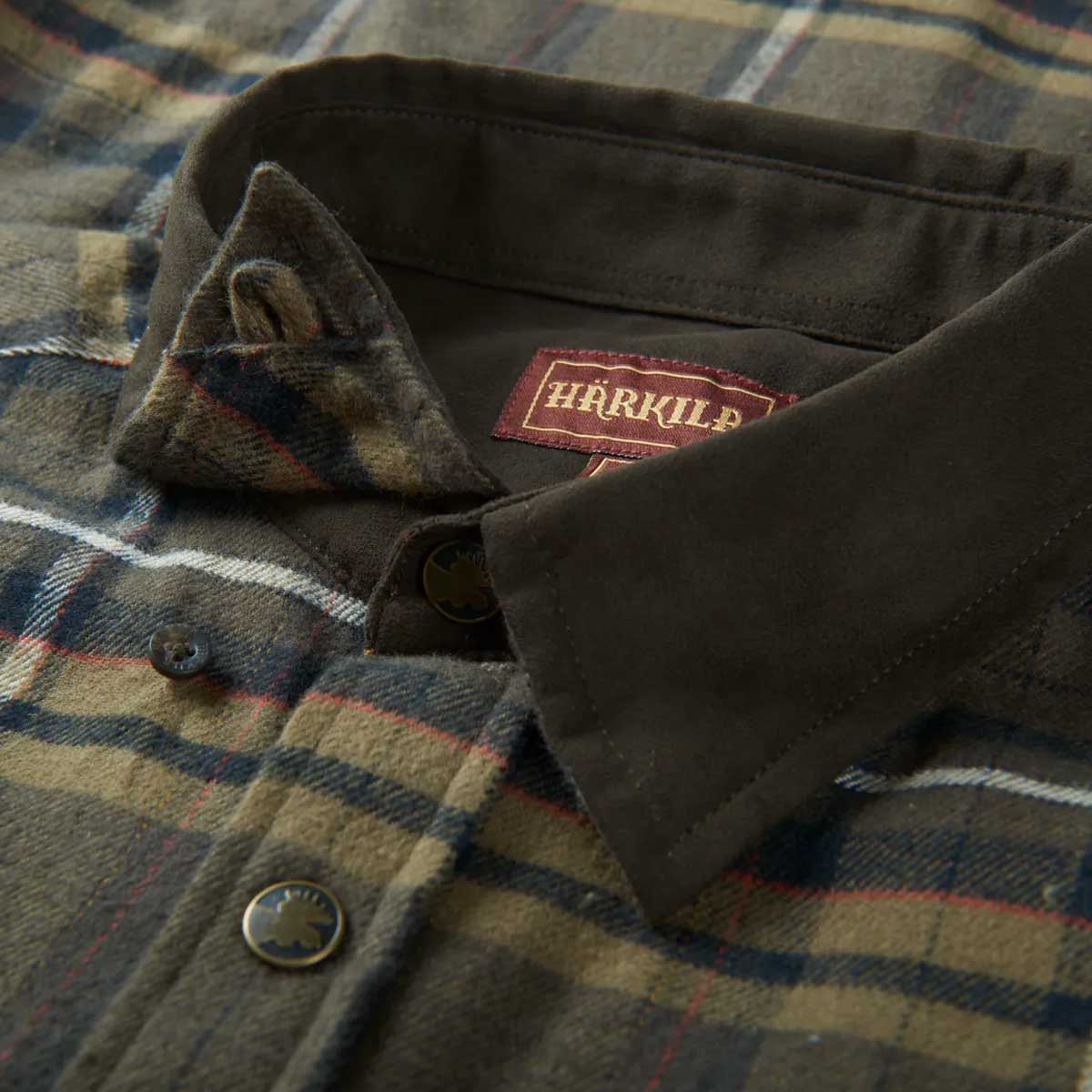 HARKILA Pajala Shirt - Mens Brushed Cotton - Willow Green Check