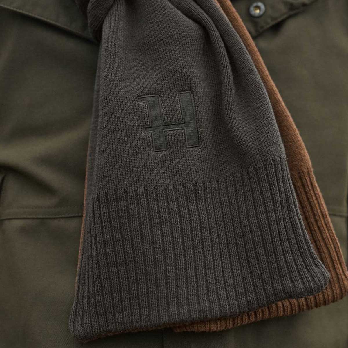 HARKILA Reversible Scarf - Shadow Brown / Rustique Clay