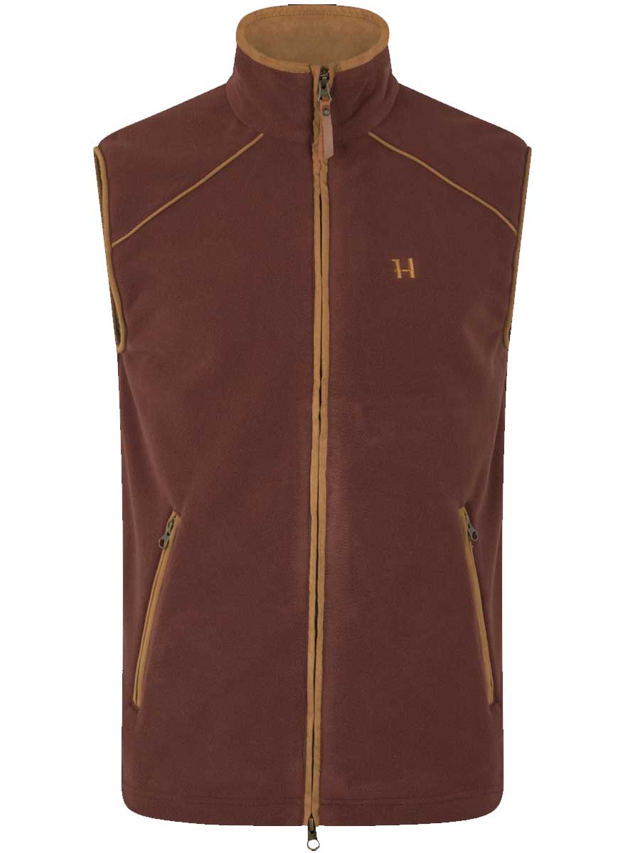 HARKILA Sandhem Fleece Gilet - Mens Polartec - Burgundy