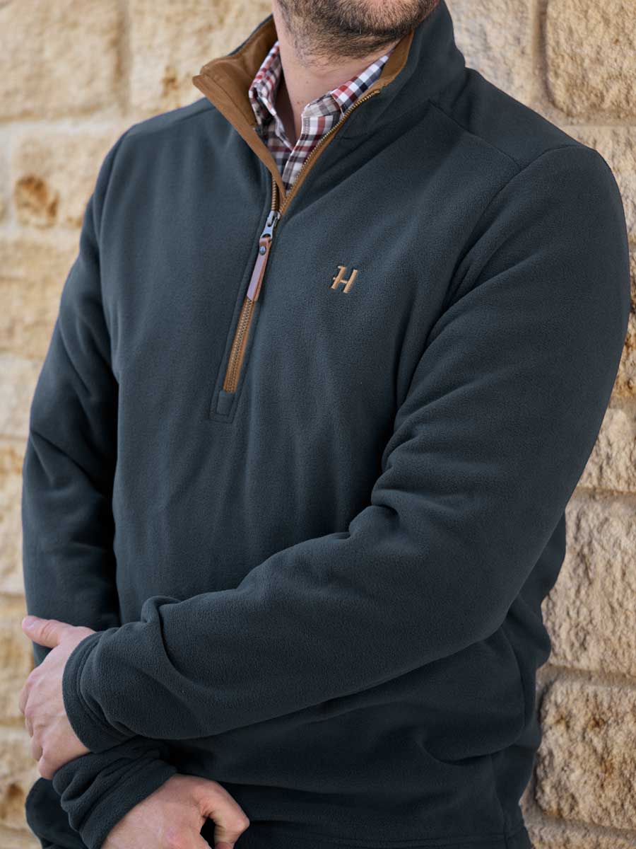 Harkila Sandhem 200 Fleece Pullover - Mens Polartec - Dark Navy