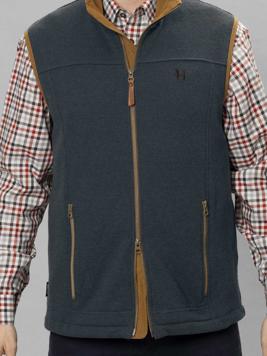 HARKILA Sandhem Pro Wool Fleece Gilet - Mens - Dark Navy Harkila