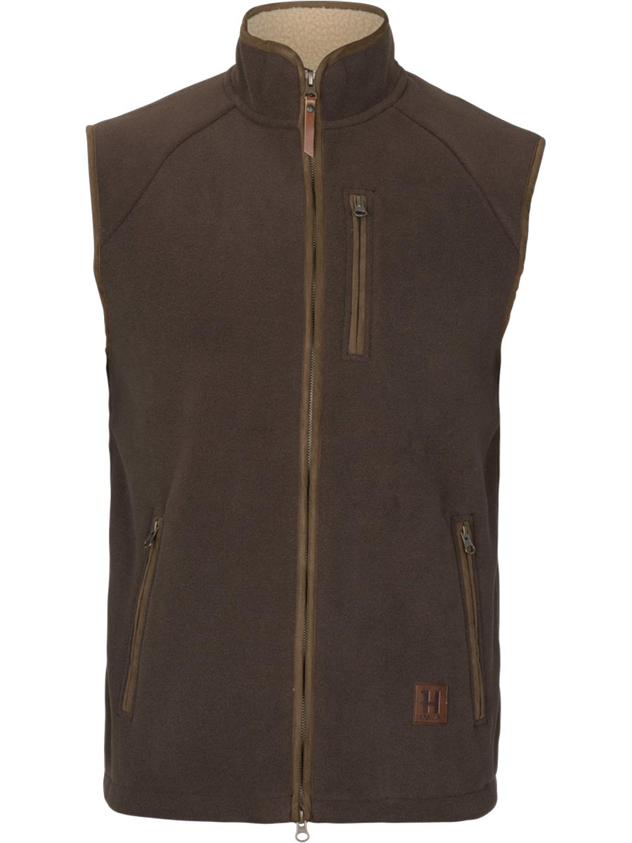 HARKILA Sandhem Sherpa Fleece Waistcoat - Mens - Demitasse Brown