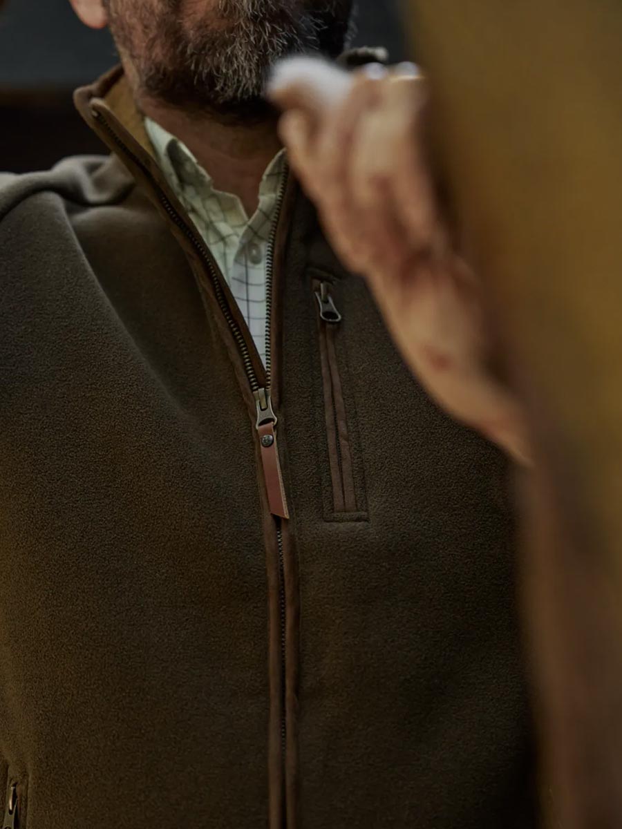 HARKILA Sandhem Sherpa Fleece Waistcoat - Mens - Willow Green