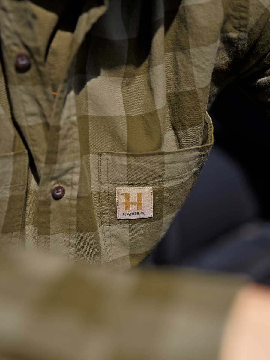 HARKILA Scandinavian Long Sleeve Shirt - Mens - Dark Olive Check