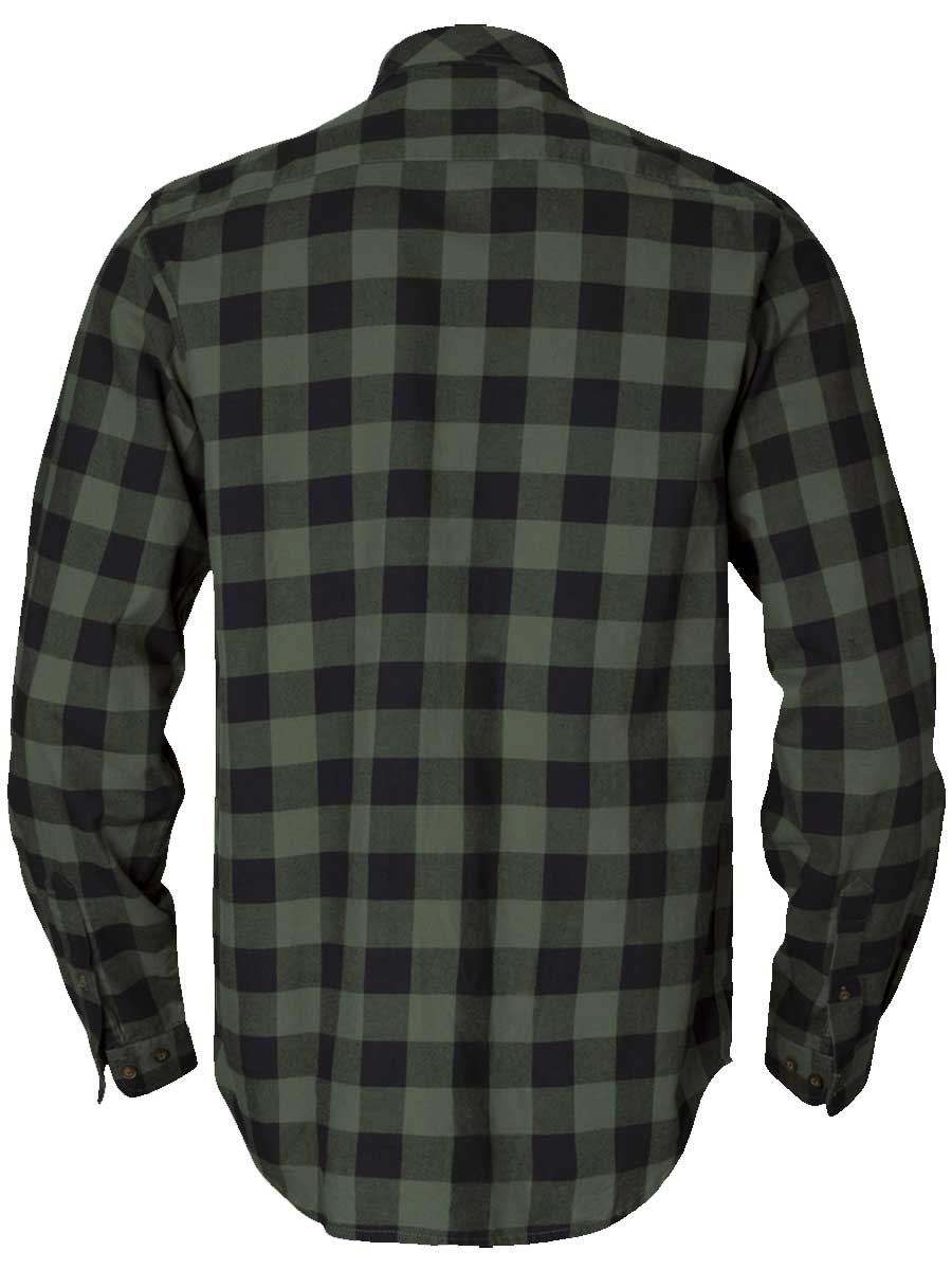 HARKILA Scandinavian Long Sleeve Shirt - Mens - Green Check