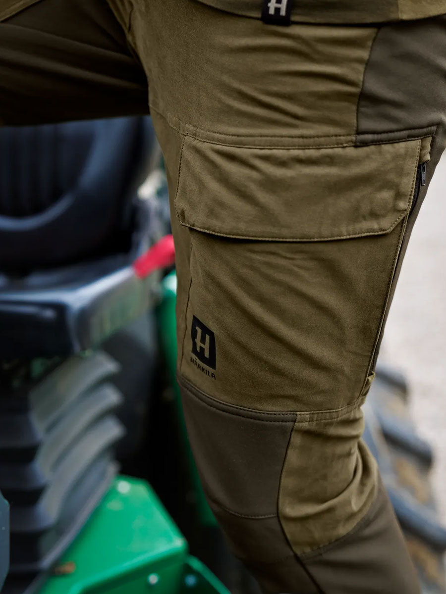 HARKILA Scandinavian Trousers - Mens - Dark Olive / Willow green