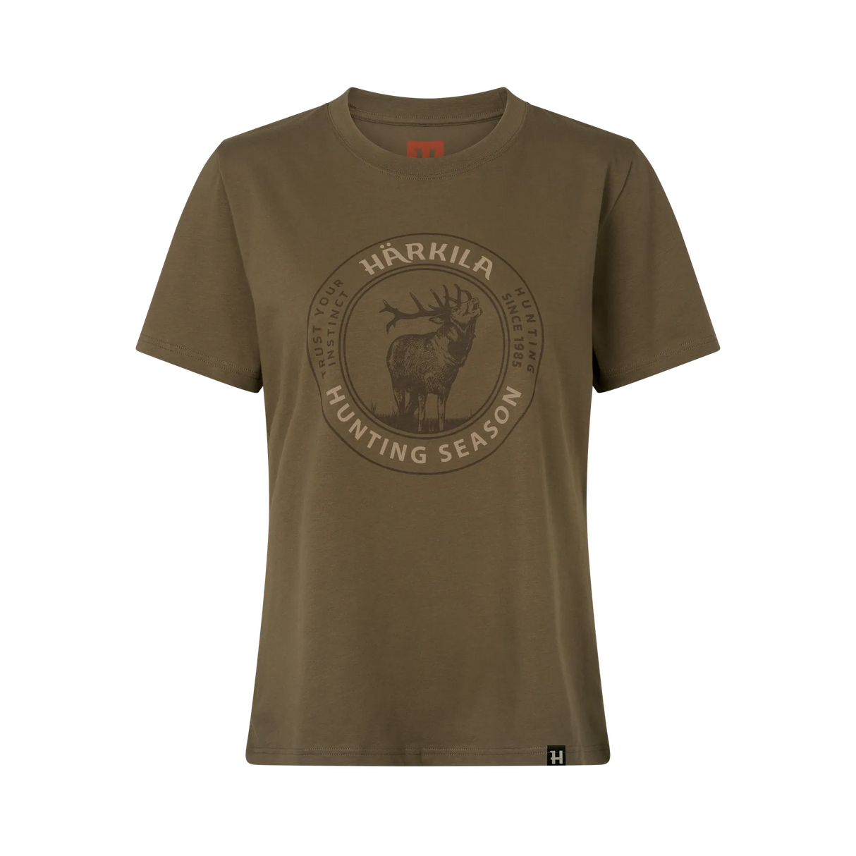 HARKILA Stag Badge T-Shirt - Womens - Beech
