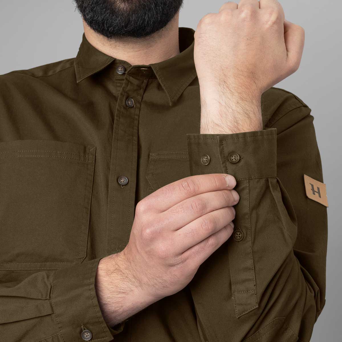 HARKILA Trym Tough Cotton Shirt - Mens - Willow Green