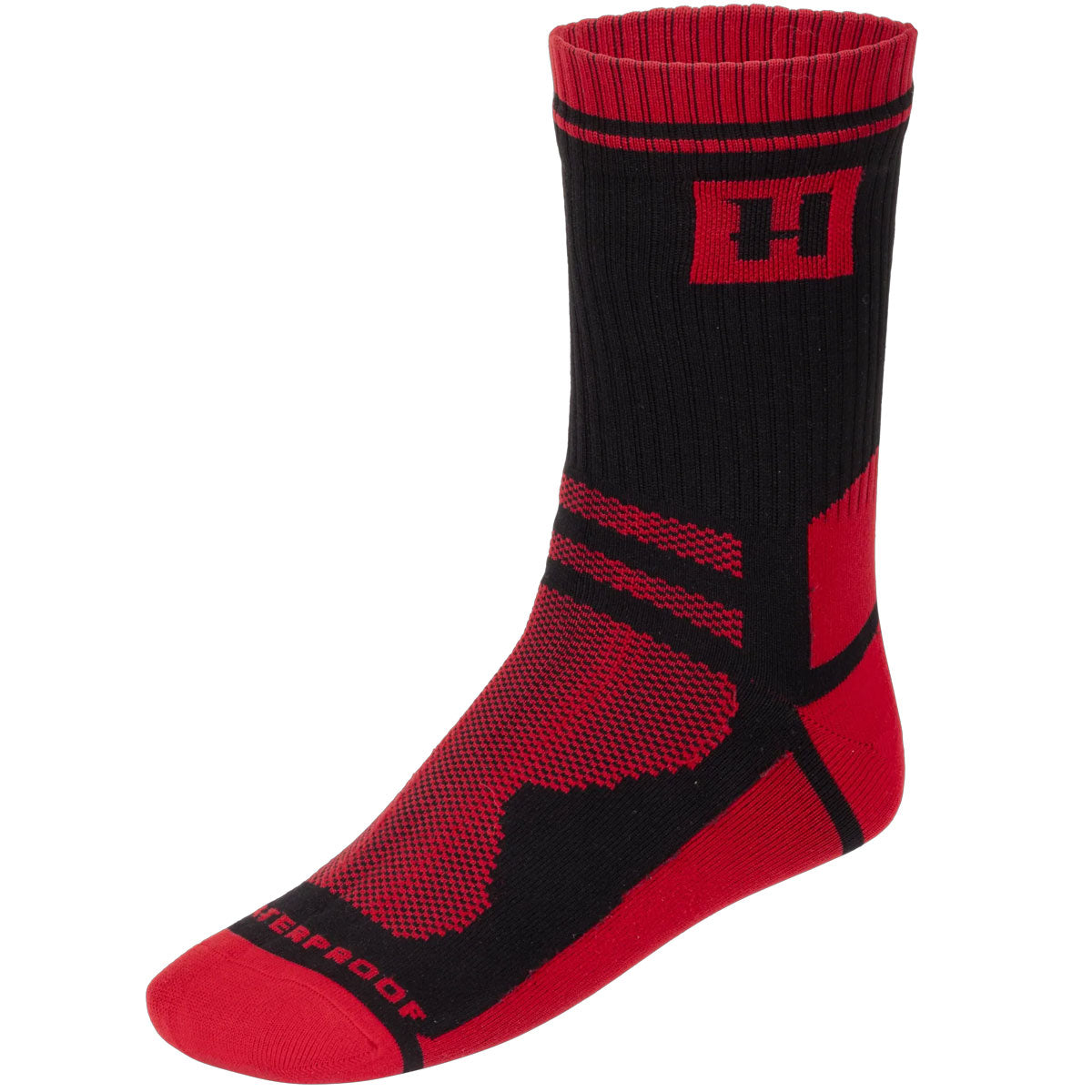 HARKILA Waterproof Socks - Merino Wool - Red / Black