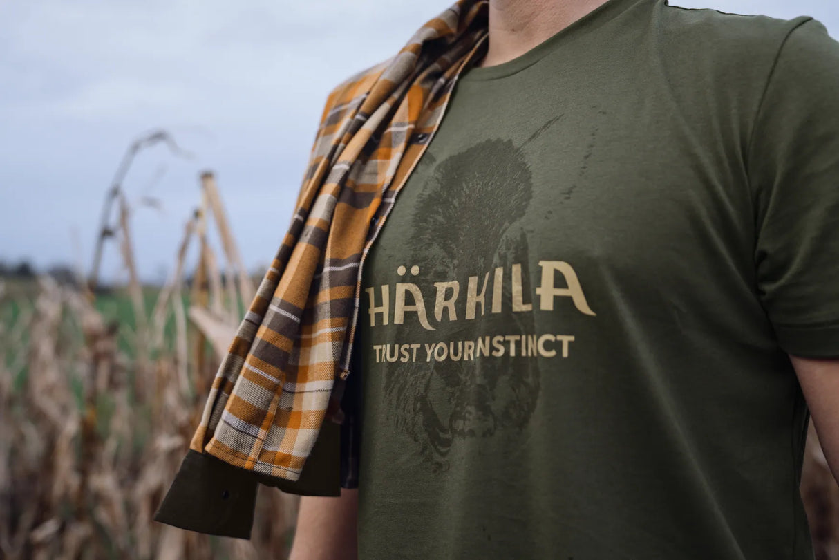 HARKILA Wildboar Logo T-Shirt - Mens - Forest Night