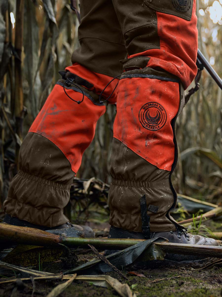 HARKILA Wildboar Pro Gaiters - Orange Blaze & Willow Green