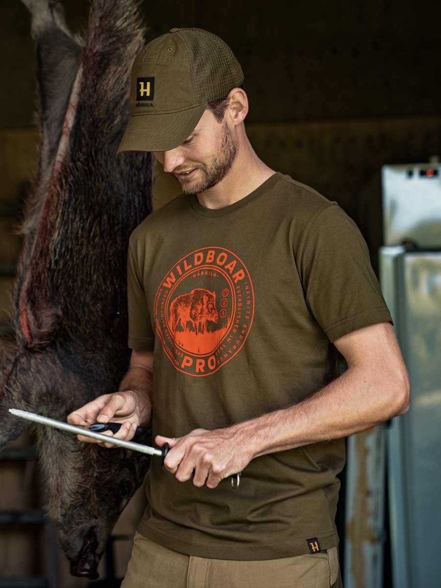 HARKILA Wildboar T-shirt - Mens - Willow Green