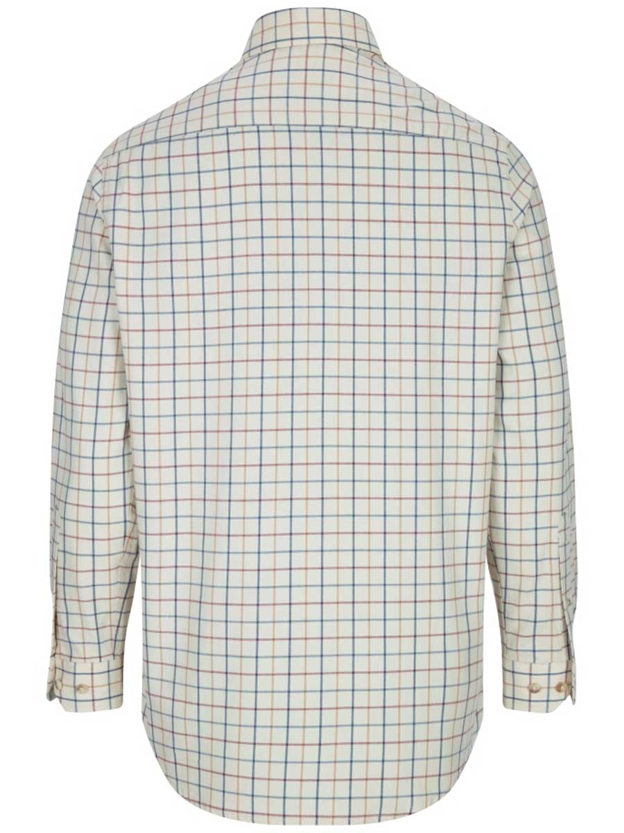 HOGGS OF FIFE Ambassador Premier Tattersall Shirt - Mens - Ivory & Navy Hoggs of Fife