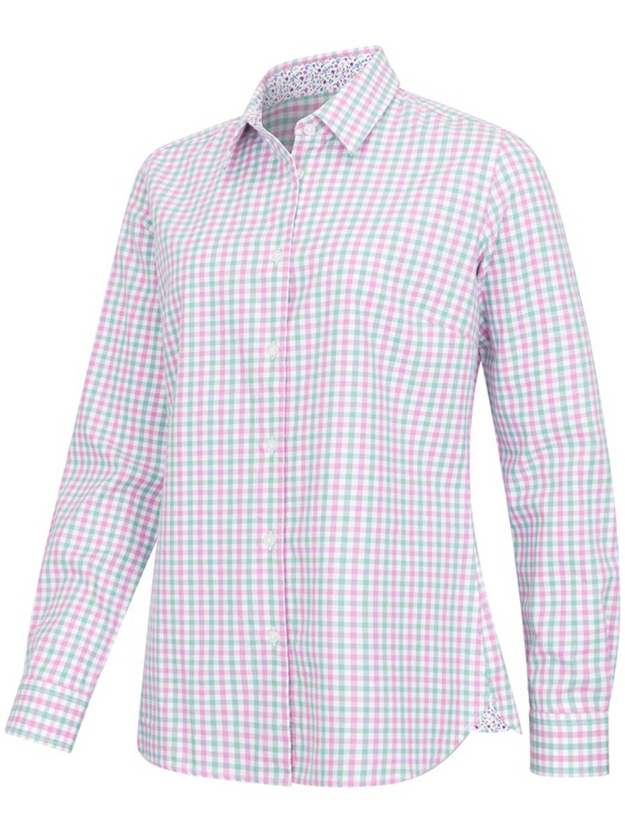 HOGGS OF FIFE Becky II Cotton Shirt - Women's - Seafoam/Candy